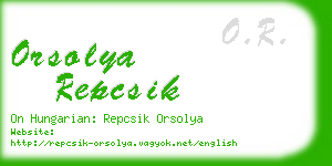 orsolya repcsik business card